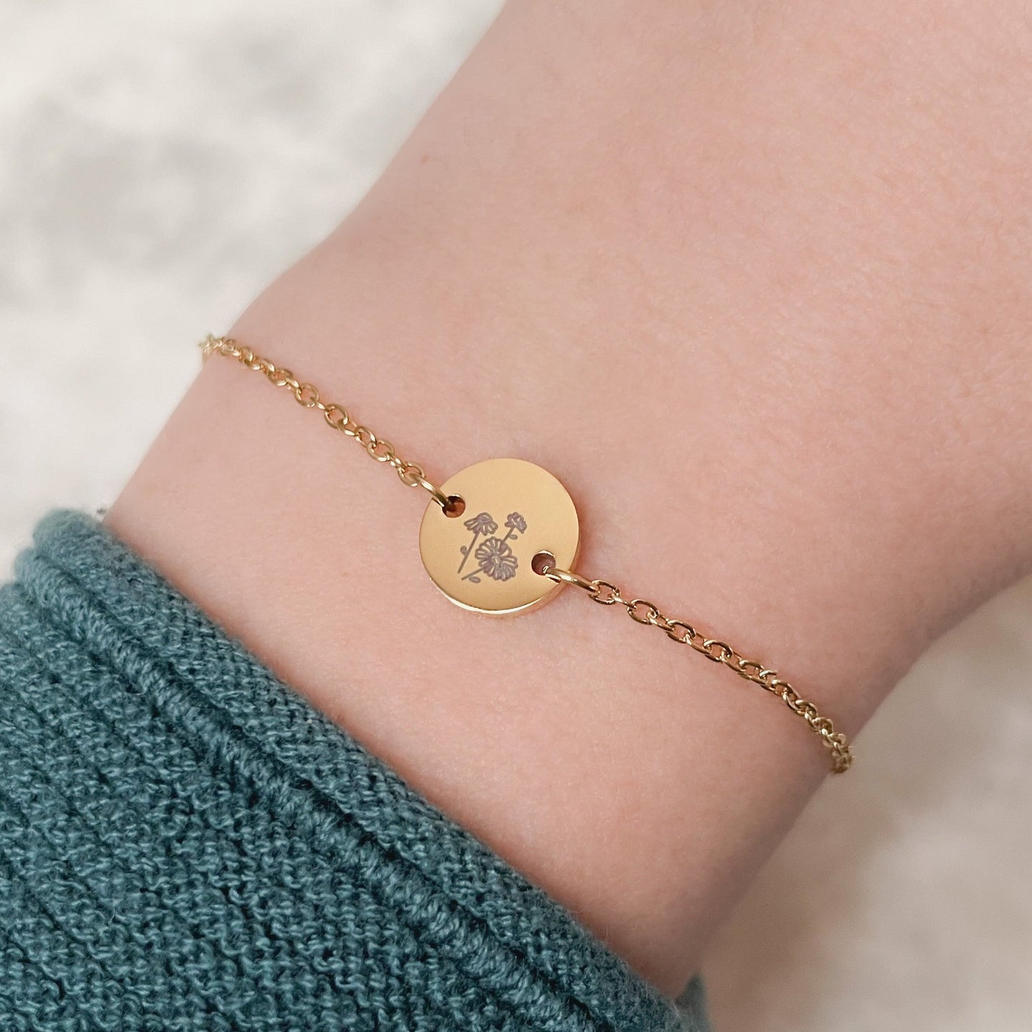 Birth Flower Bracelet