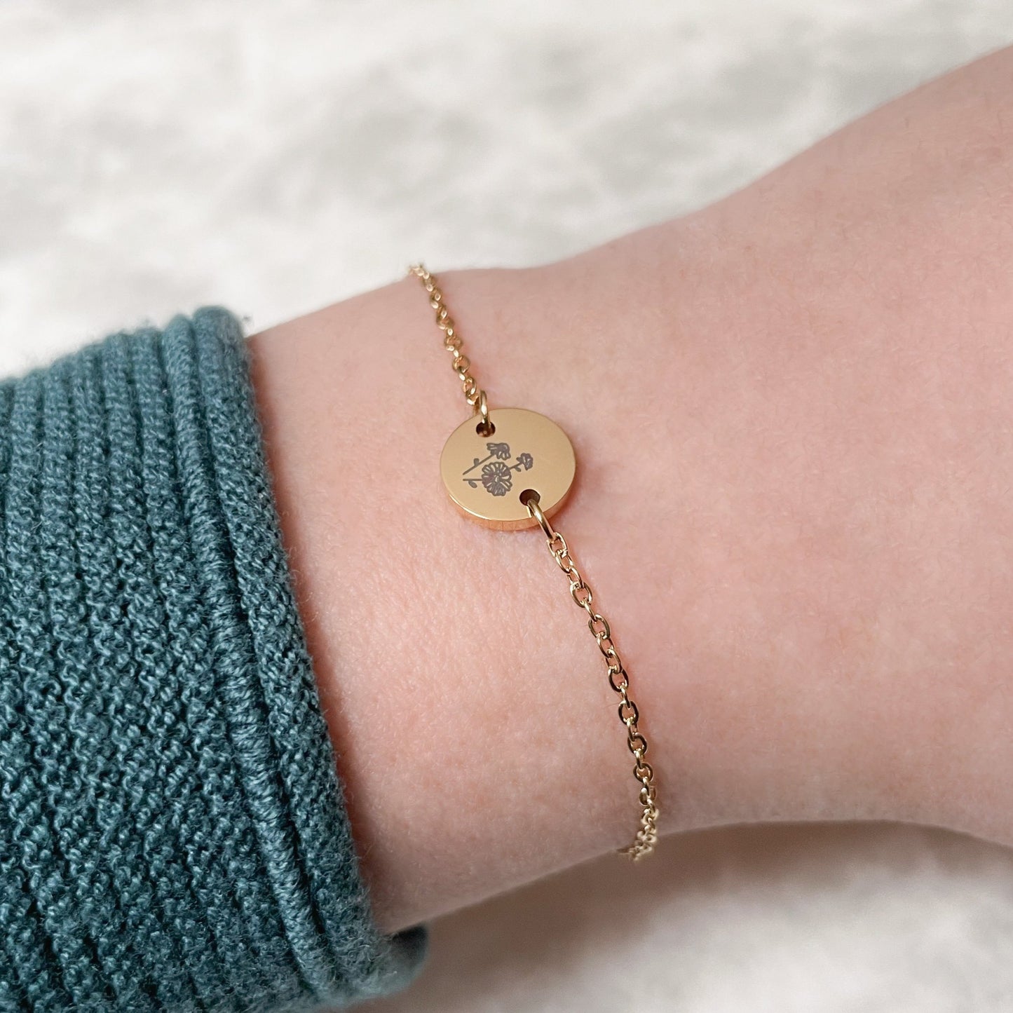 Birth Flower Bracelet