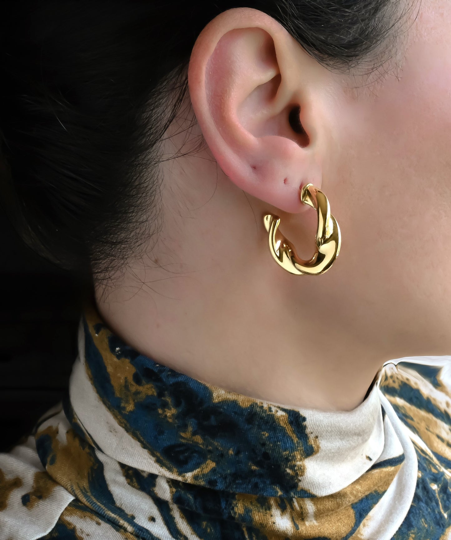 Chunky Twisted Hoops