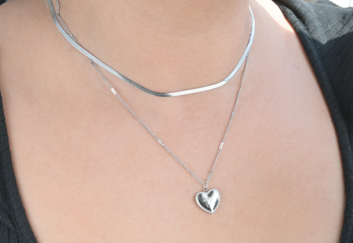 Layered Heart Necklace