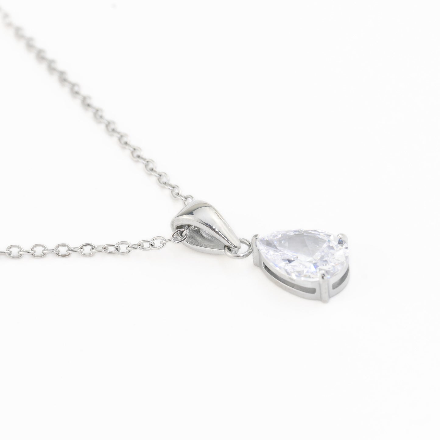 Pear Diamond Necklace - Birthstone Necklace