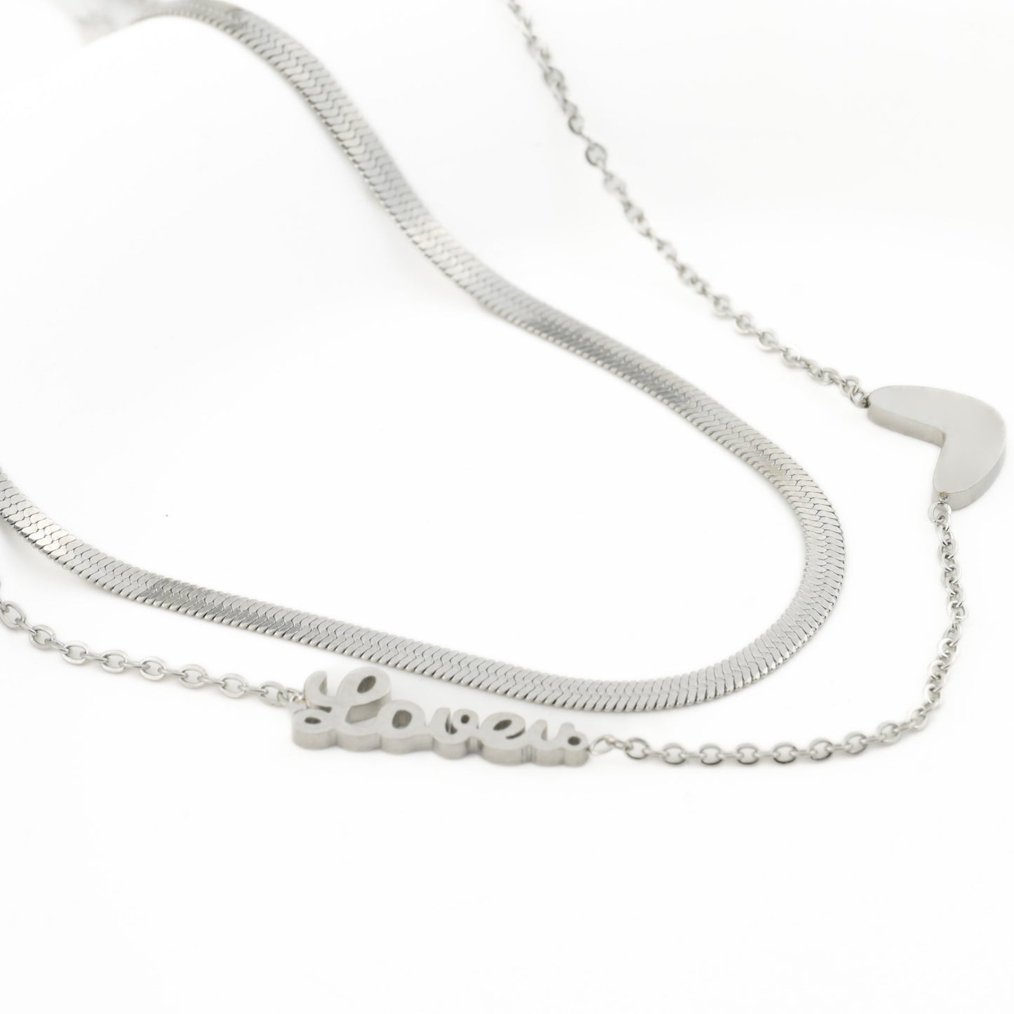 Layered Heart&Love Necklace