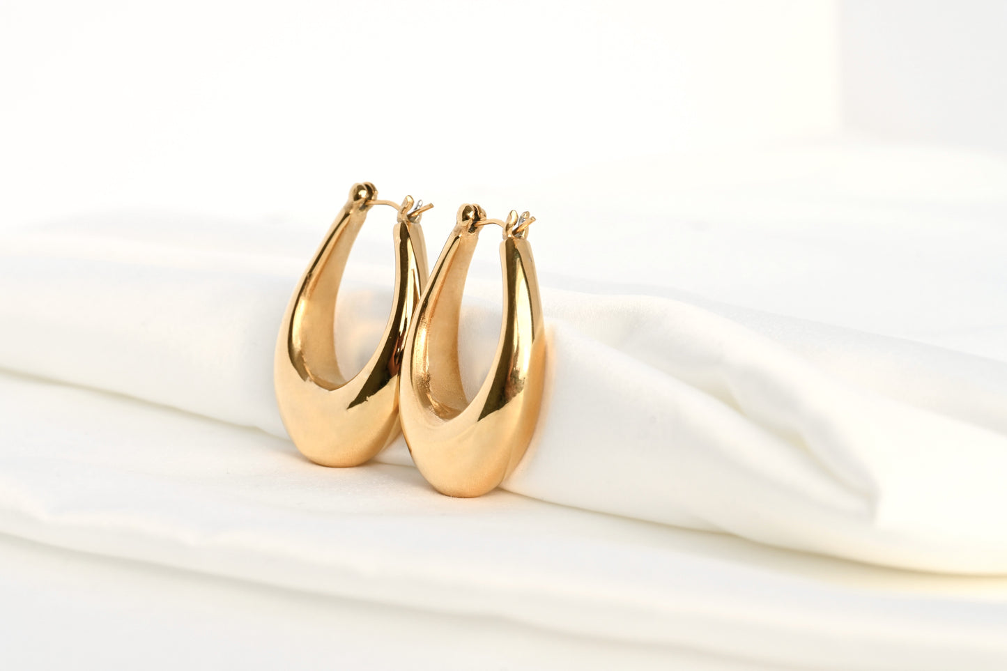 Chunky Tear Drop Hoops