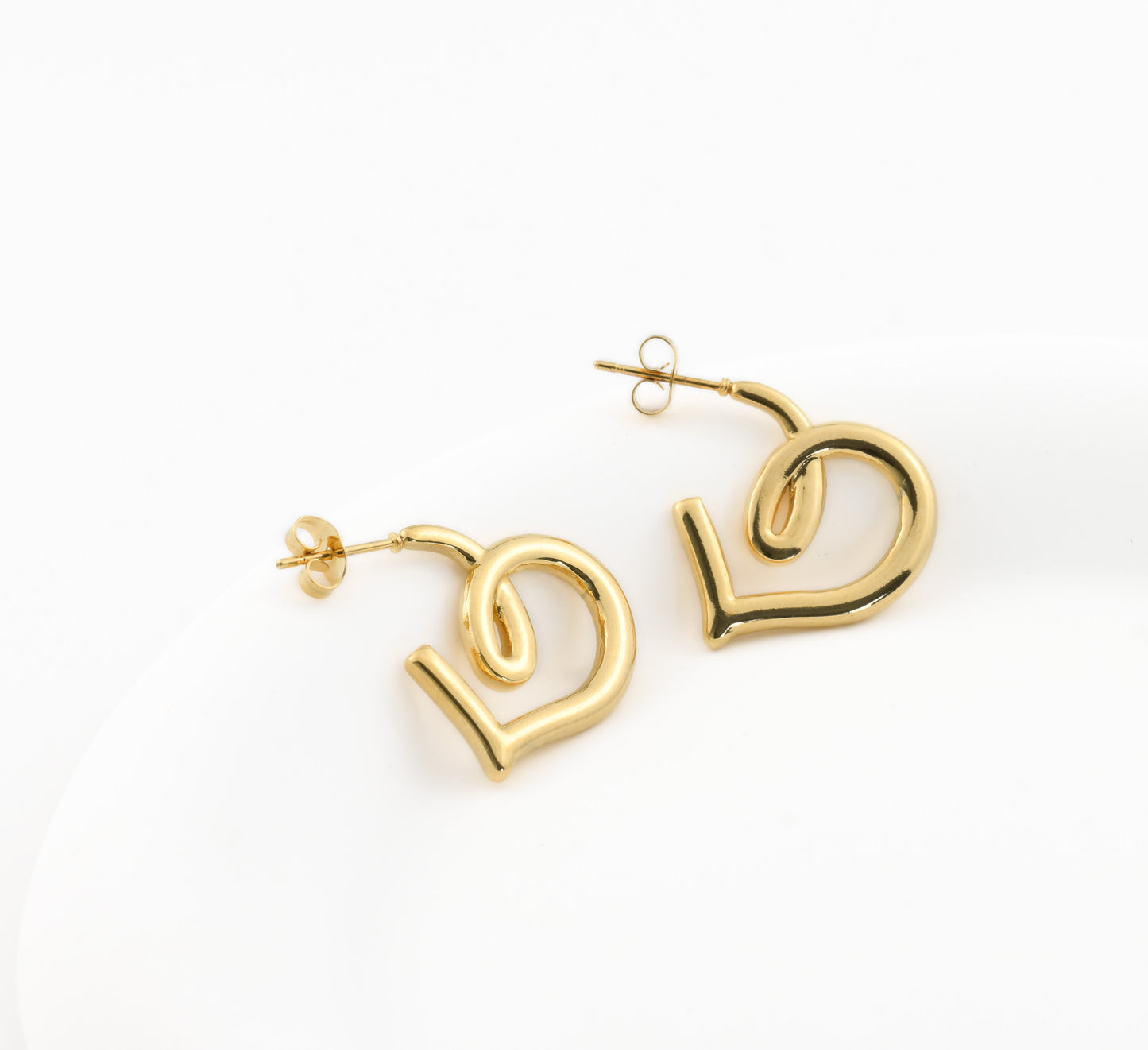 Open Figure Heart Hoops