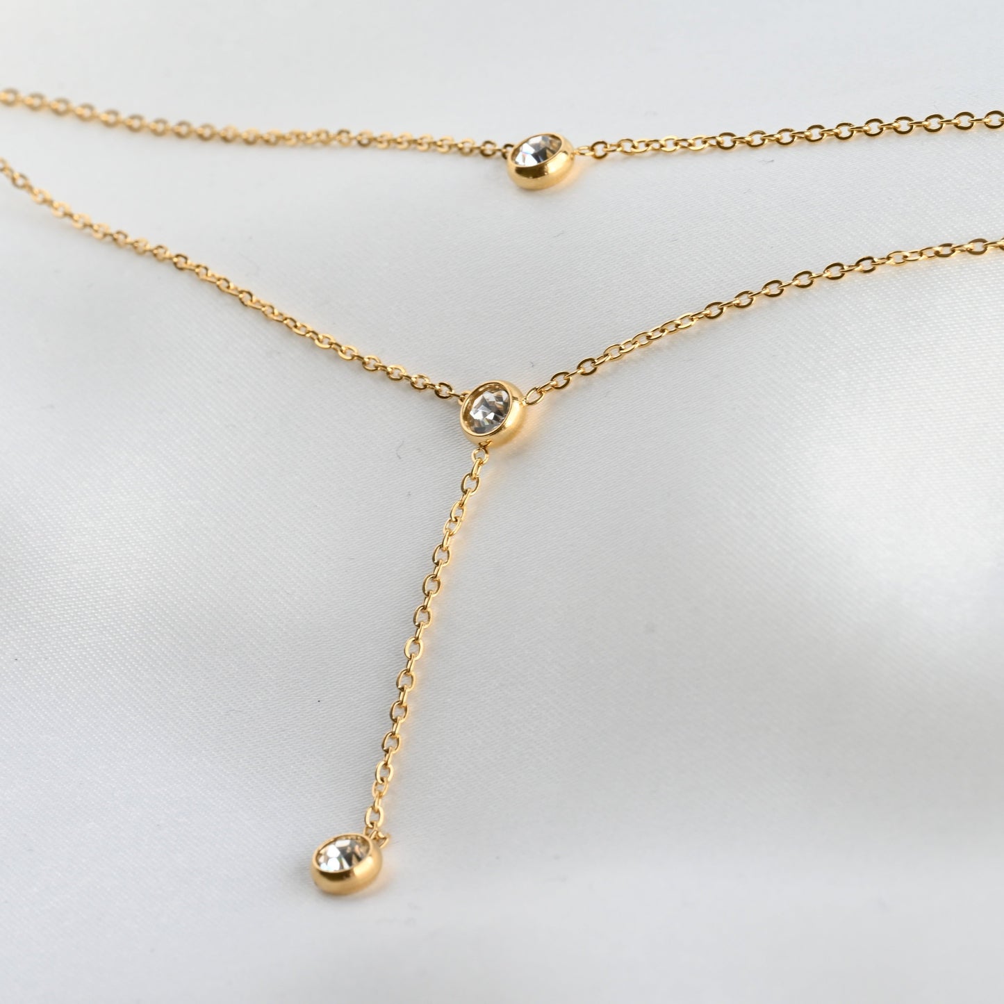 Bezel Trio Necklace