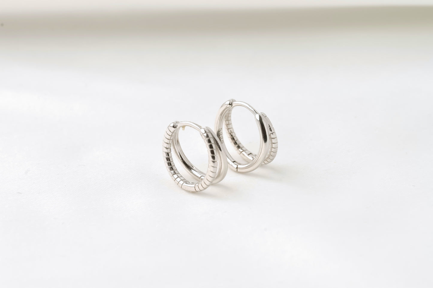 Silver Small Split Hoops