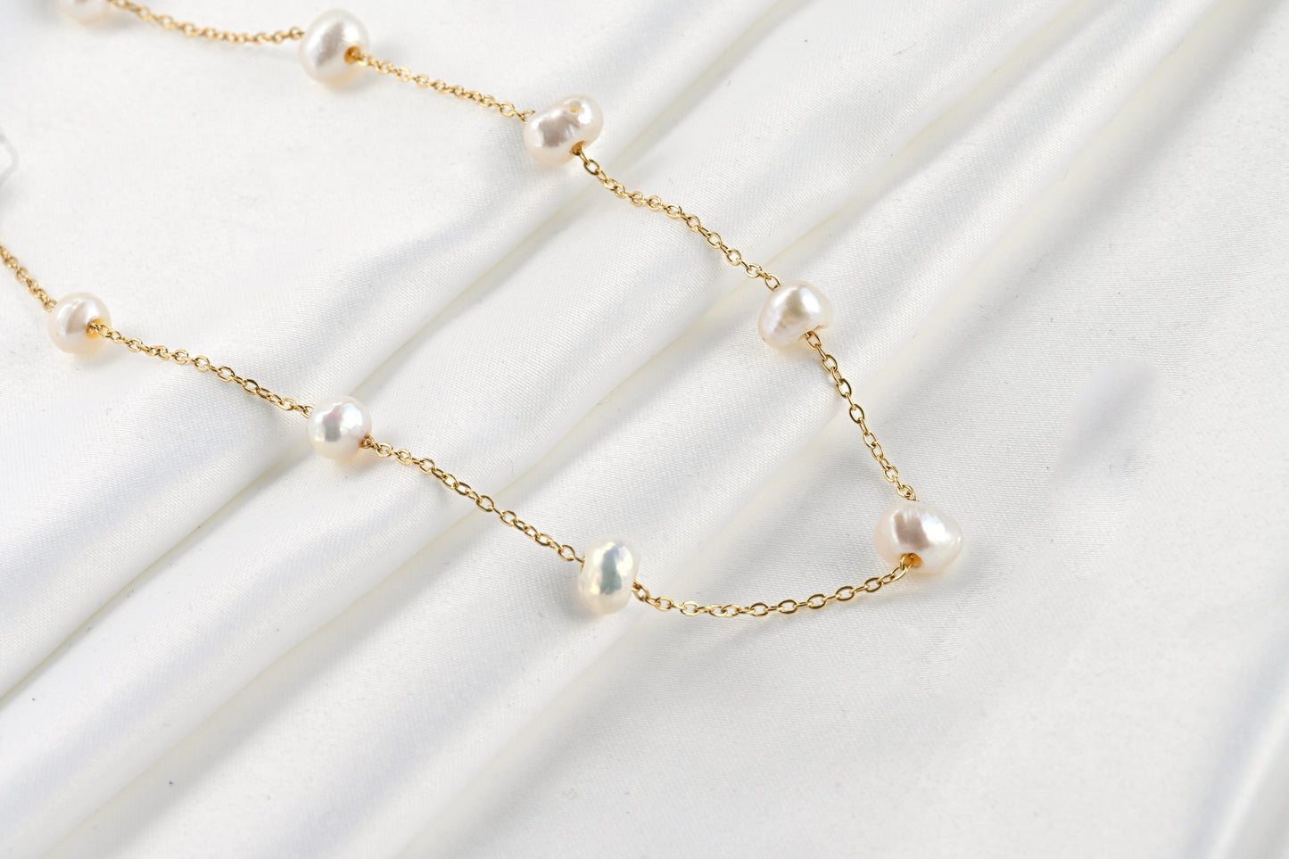 Pearl Station Necklace