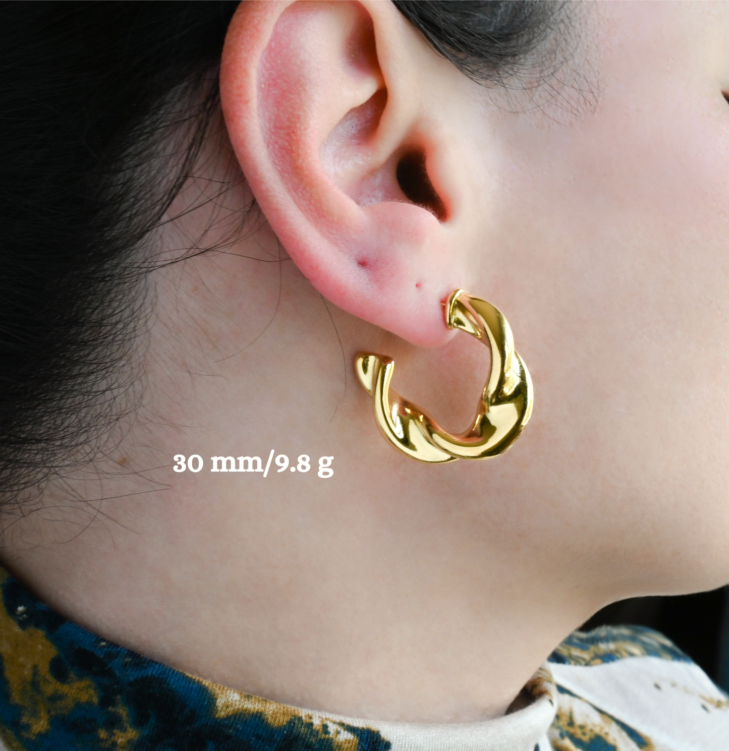 Chunky Twisted Hoops