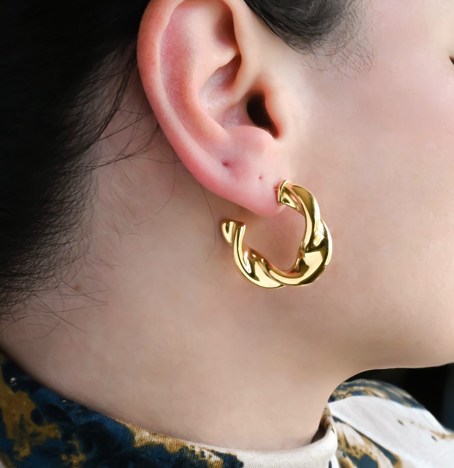 Chunky Twisted Hoops