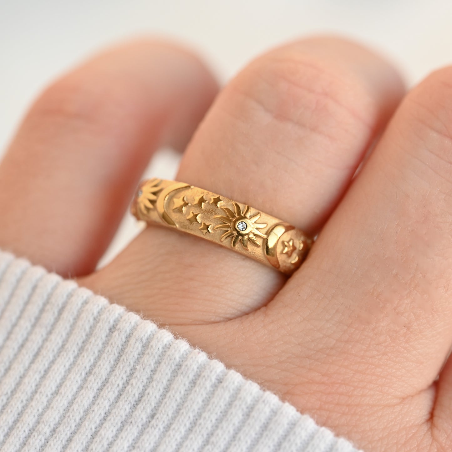 Sun, Moon and Stars Cuff Bracelet