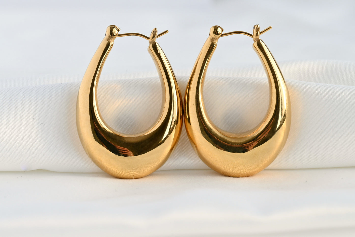 Chunky Tear Drop Hoops