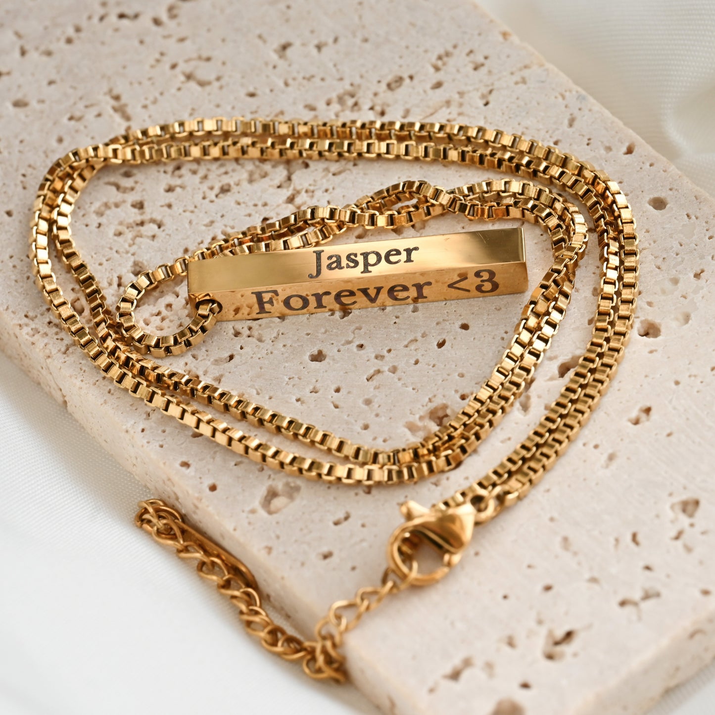 Engraved Bar Necklace