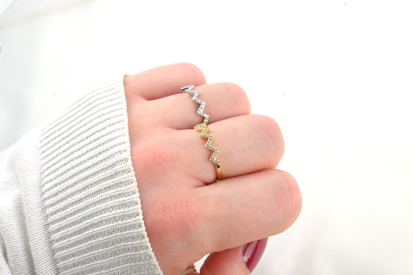 Pave Zig Zag Ring