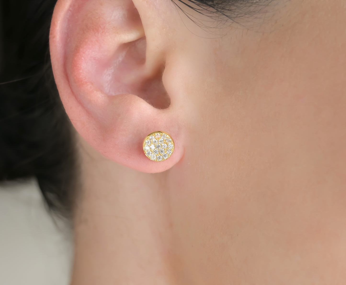 Medium Pave Diamond Studs
