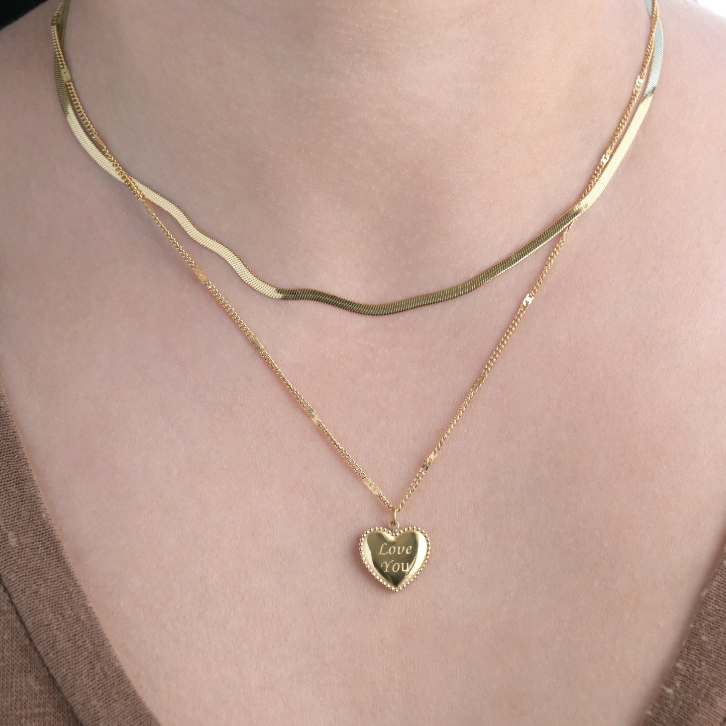 Layered Heart Necklace