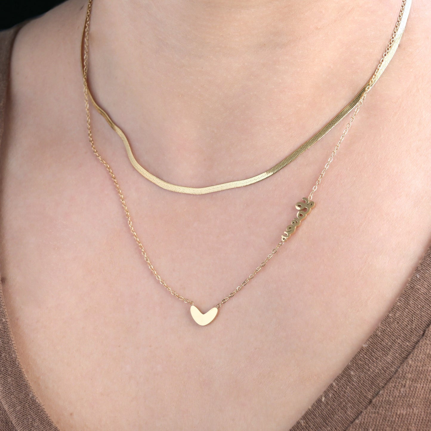 Layered Heart&Love Necklace