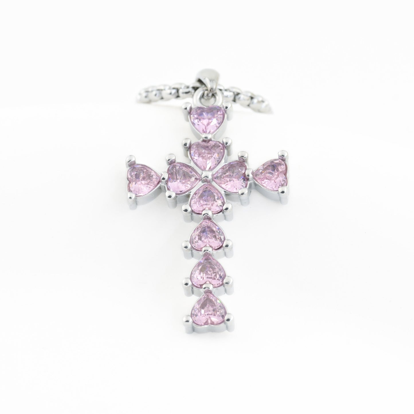 Long Diamond Cross Necklace