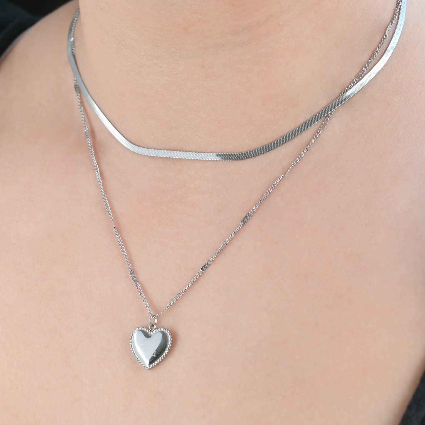 Layered Heart Necklace