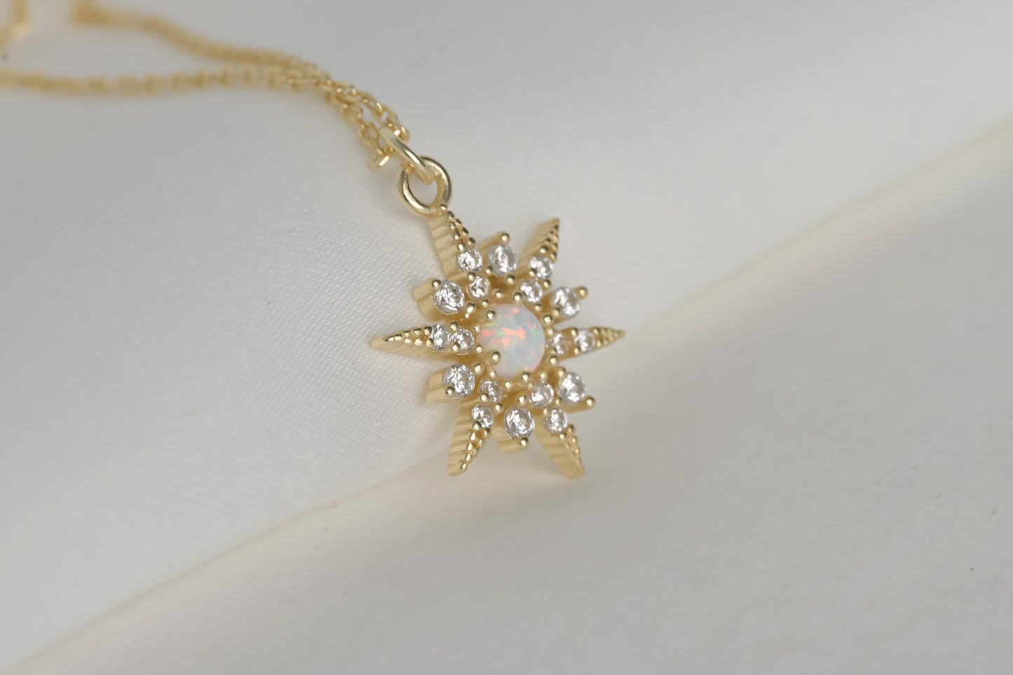 Opal North Star Necklace