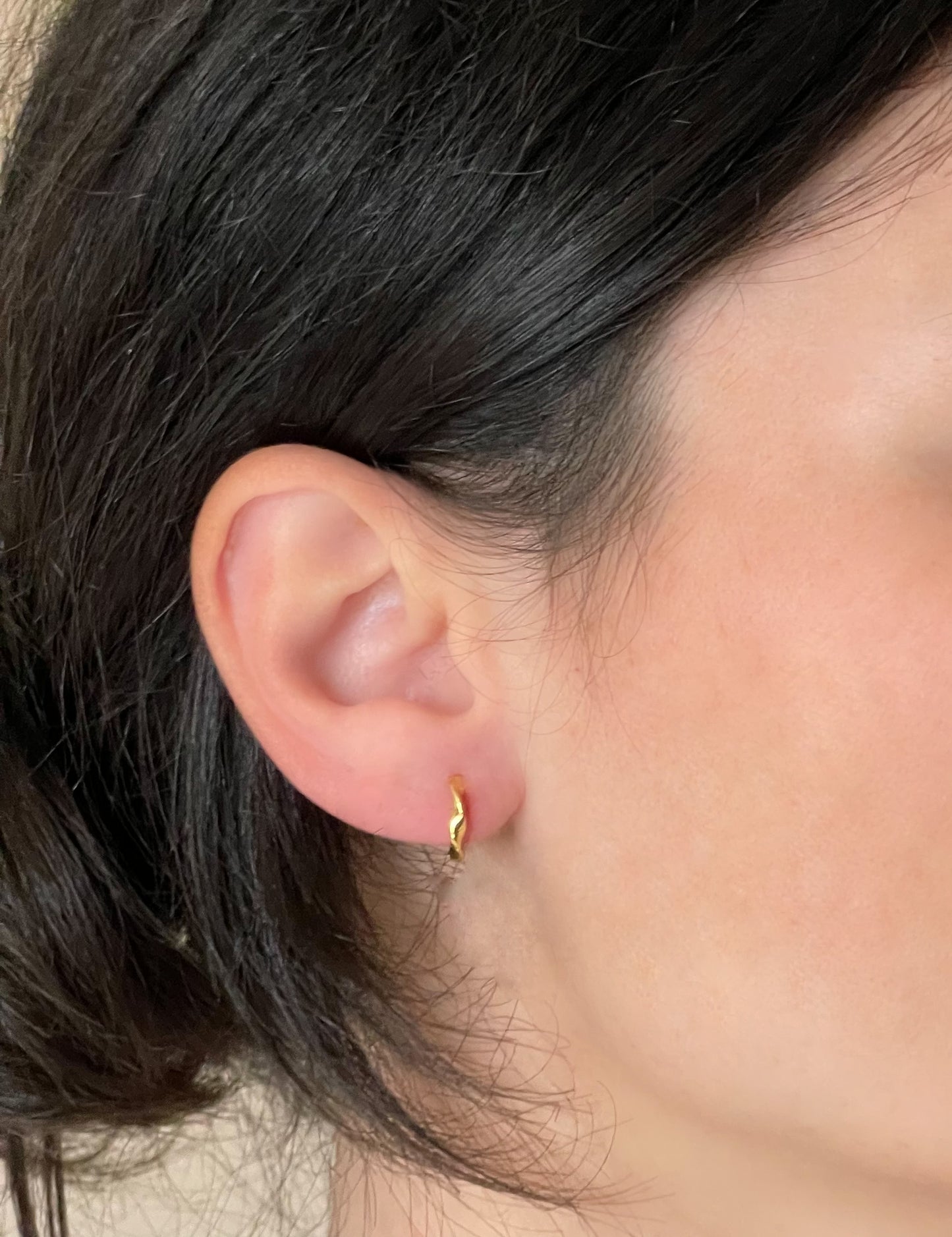 Twisted Huggie Earrings