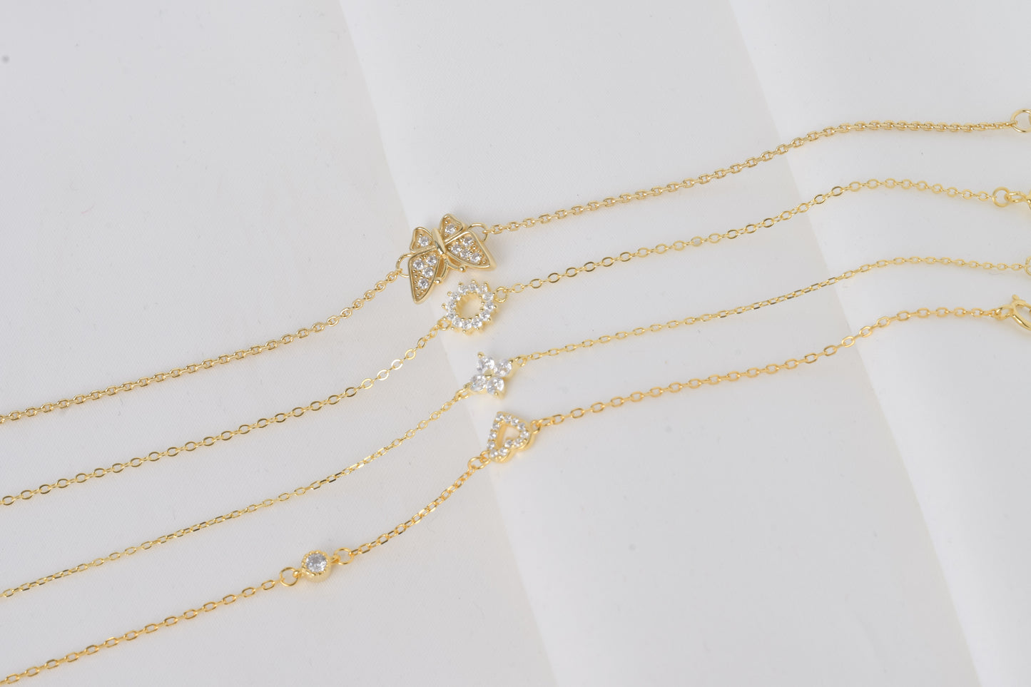 Silver Diamond Charm Bracelets