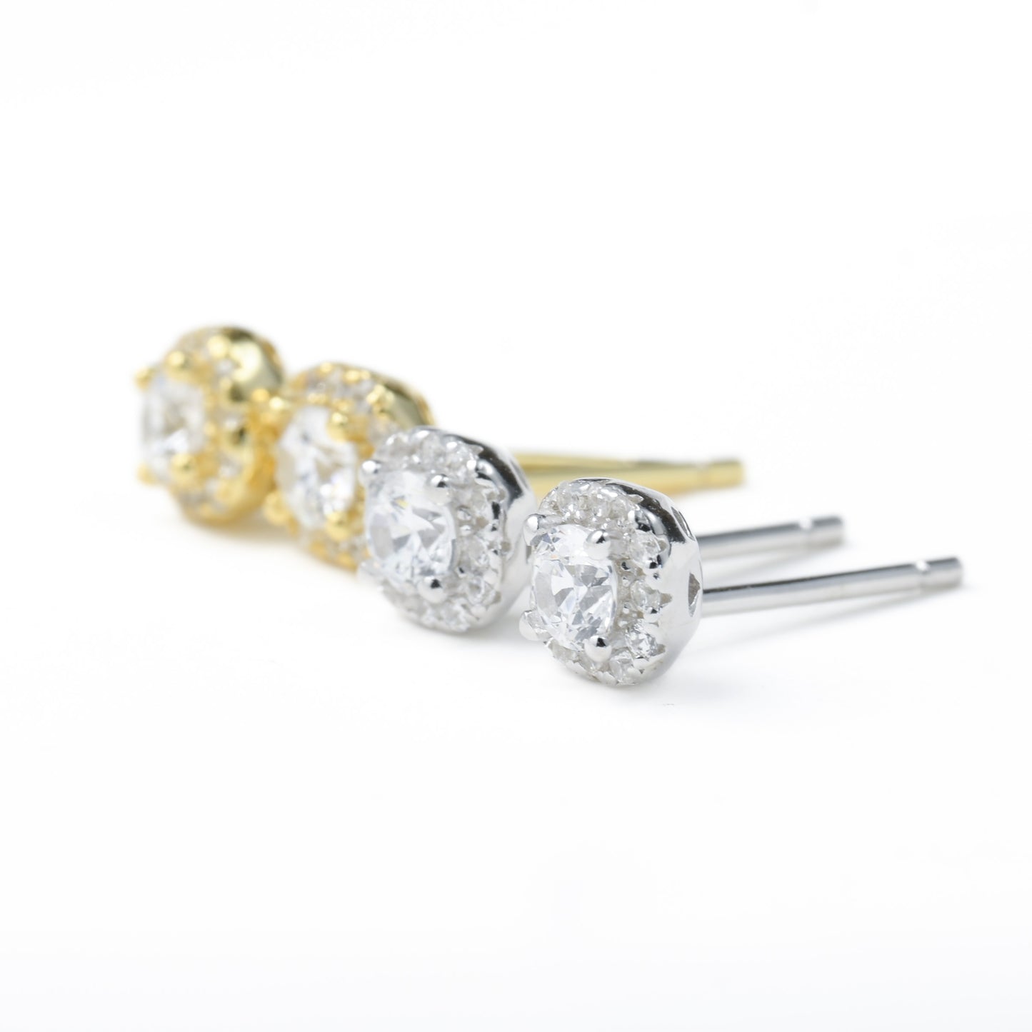 Halo Cushion Diamond Studs