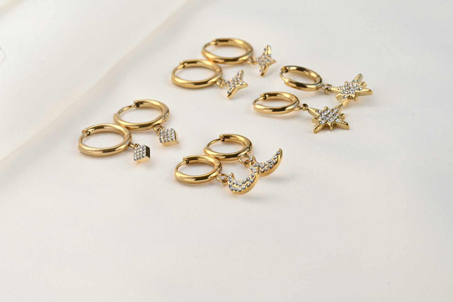 Celestial Diamond Hoops