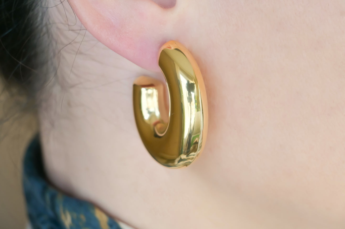 Chunky Elongated Hoops