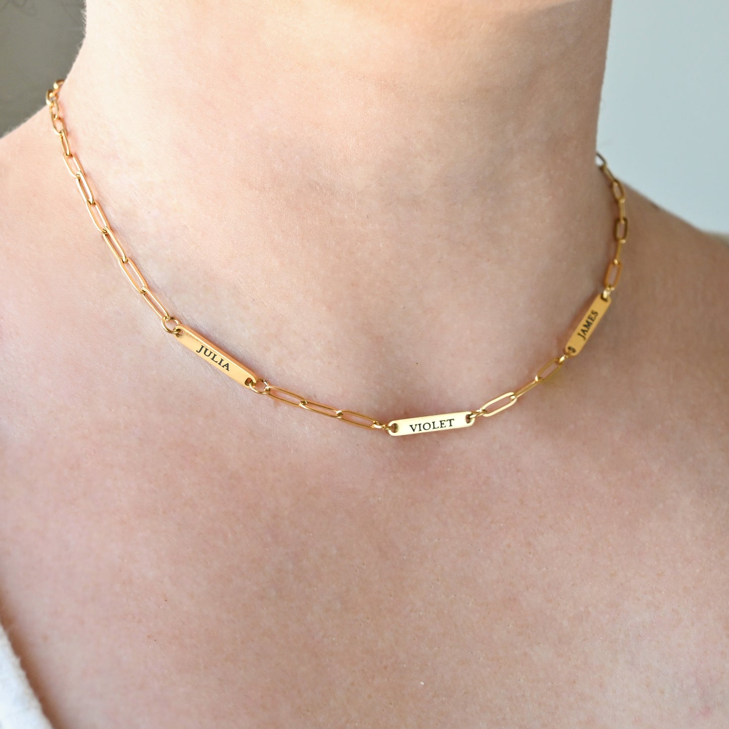 Multiple Name Bars Necklace