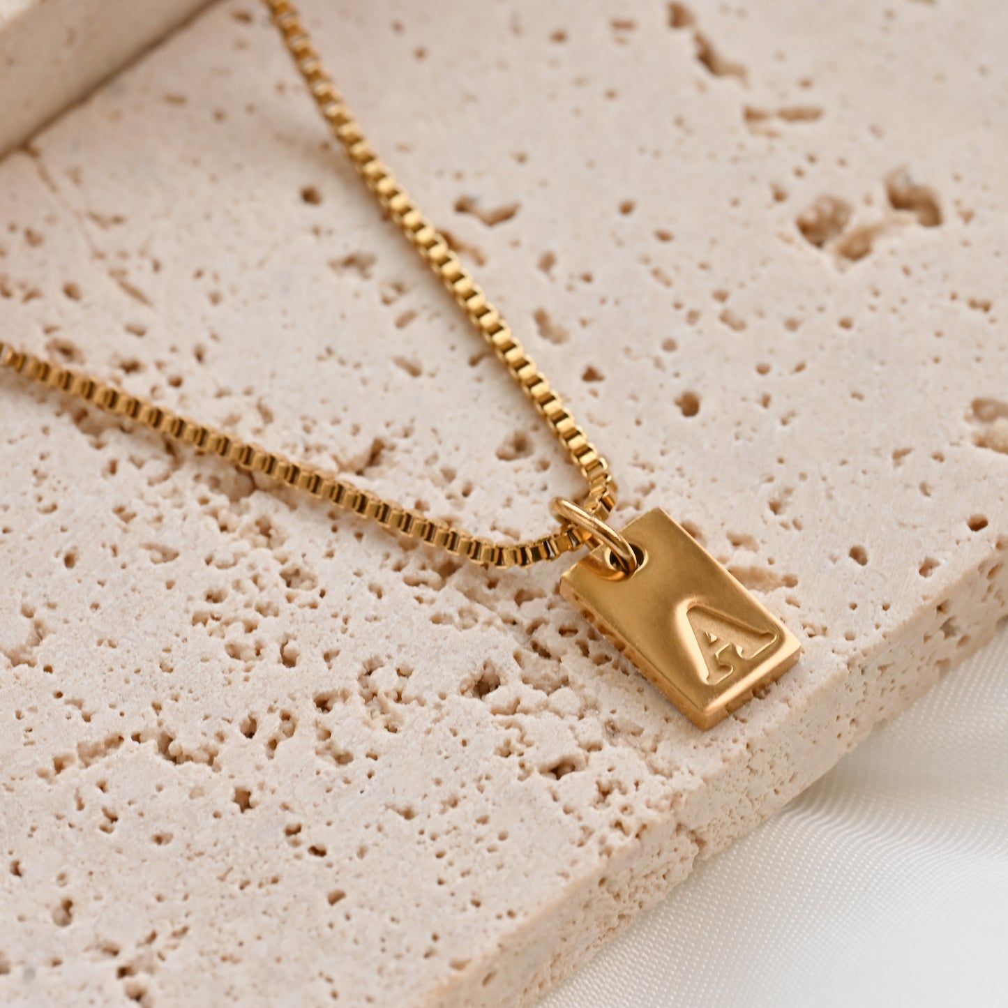 Tag Initial Necklace