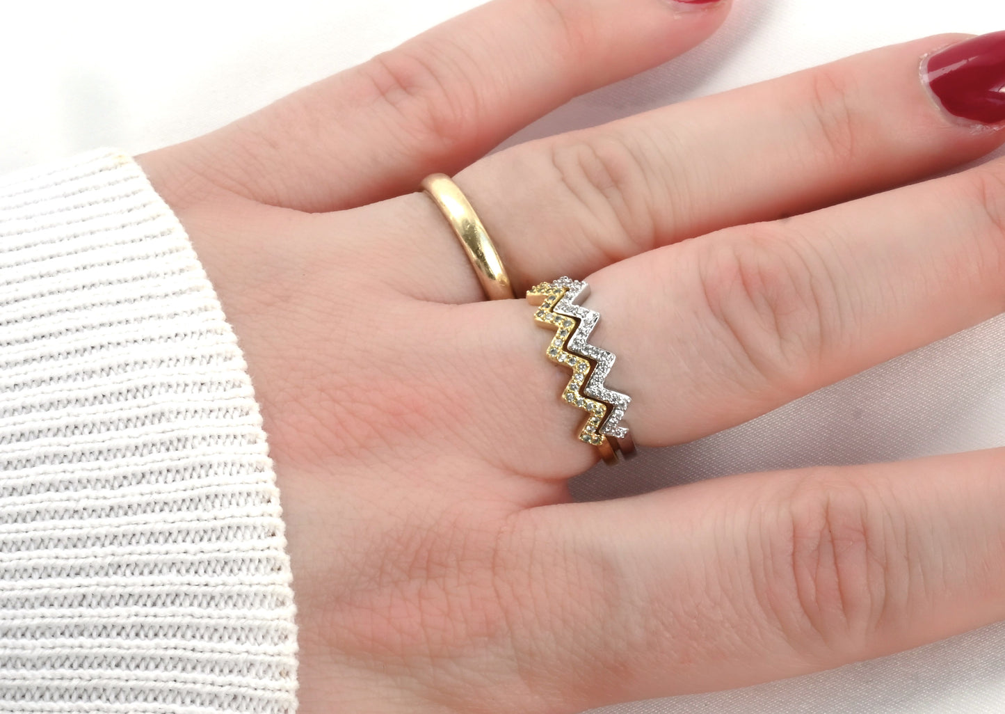 Pave Zig Zag Ring