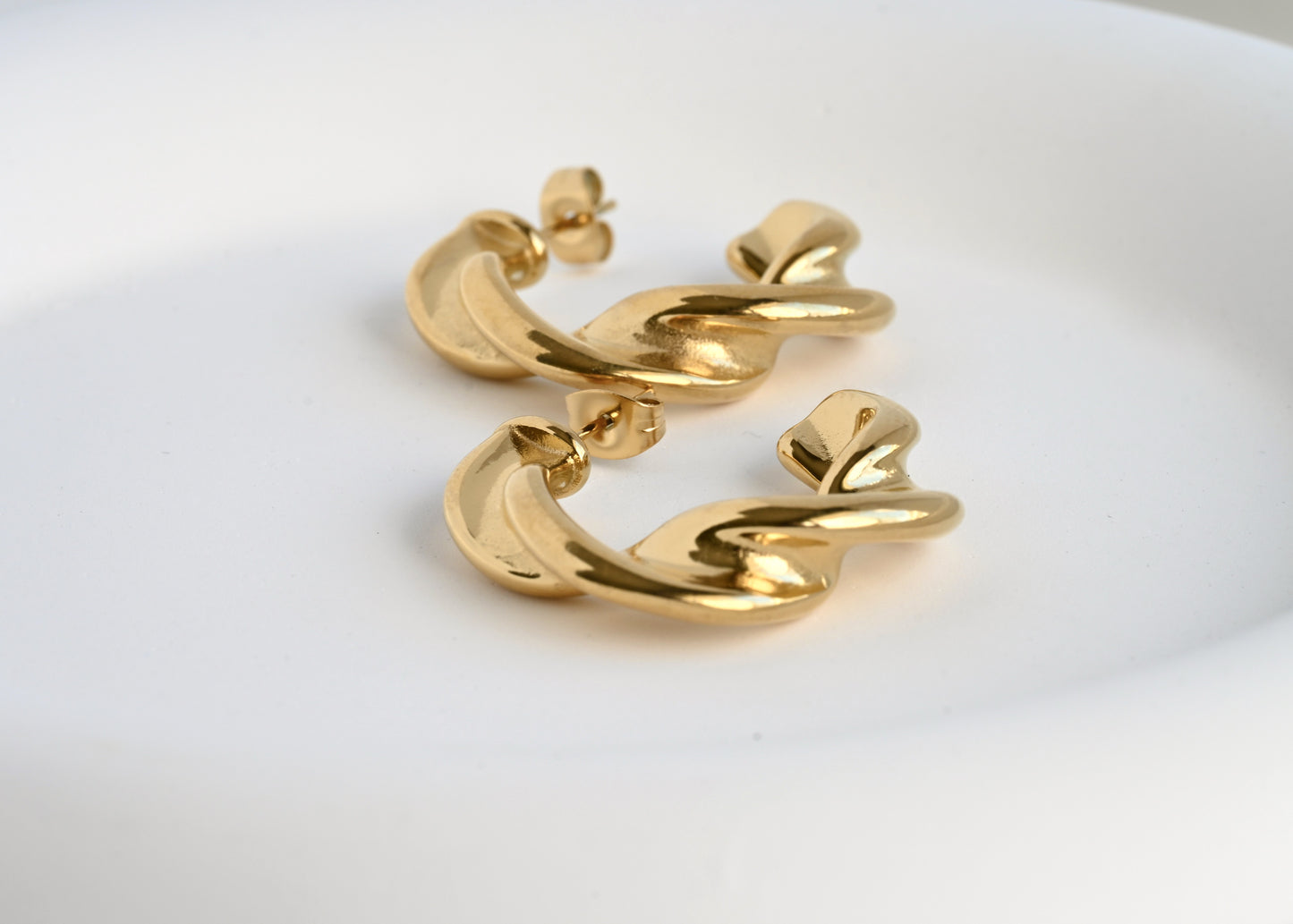 Chunky Twisted Hoops