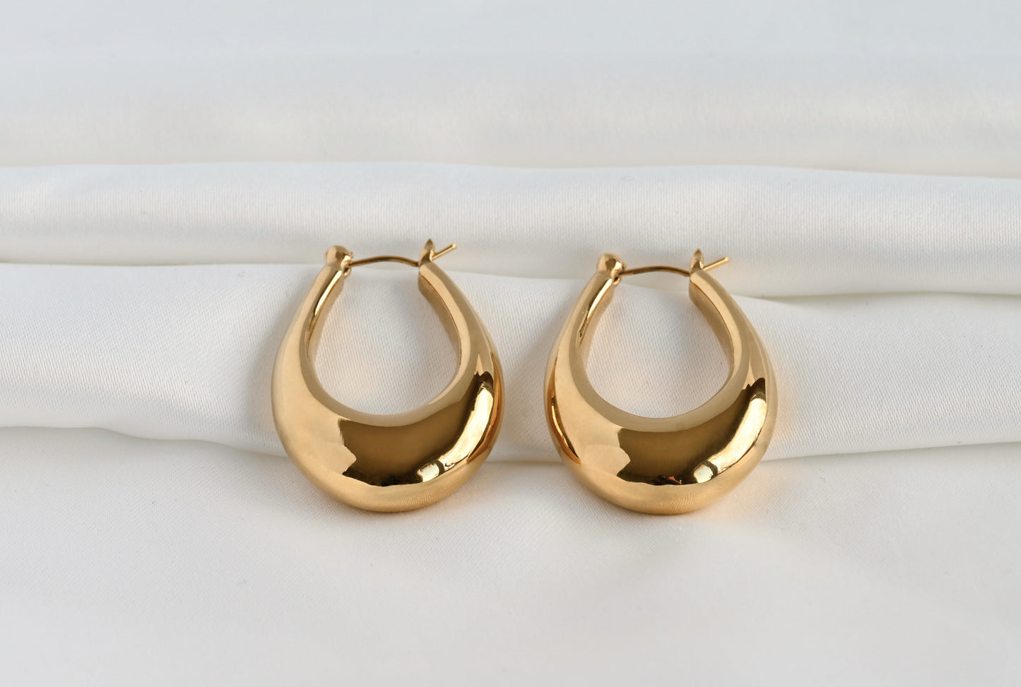 Chunky Tear Drop Hoops
