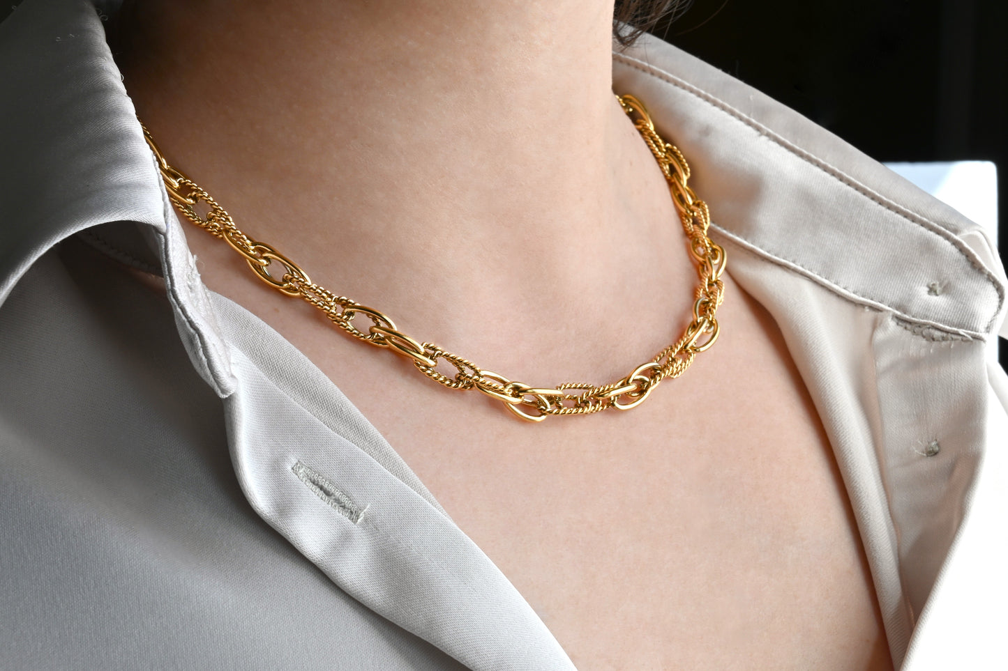 Oval Link Chain Necklace