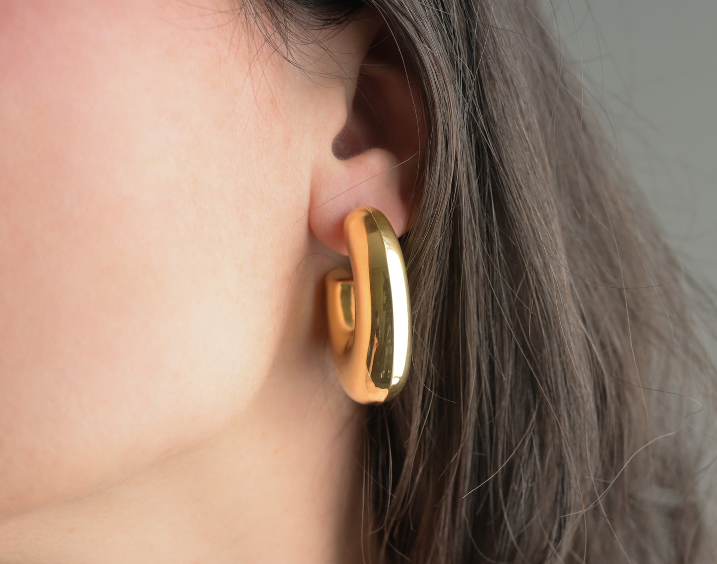 Chunky Elongated Hoops