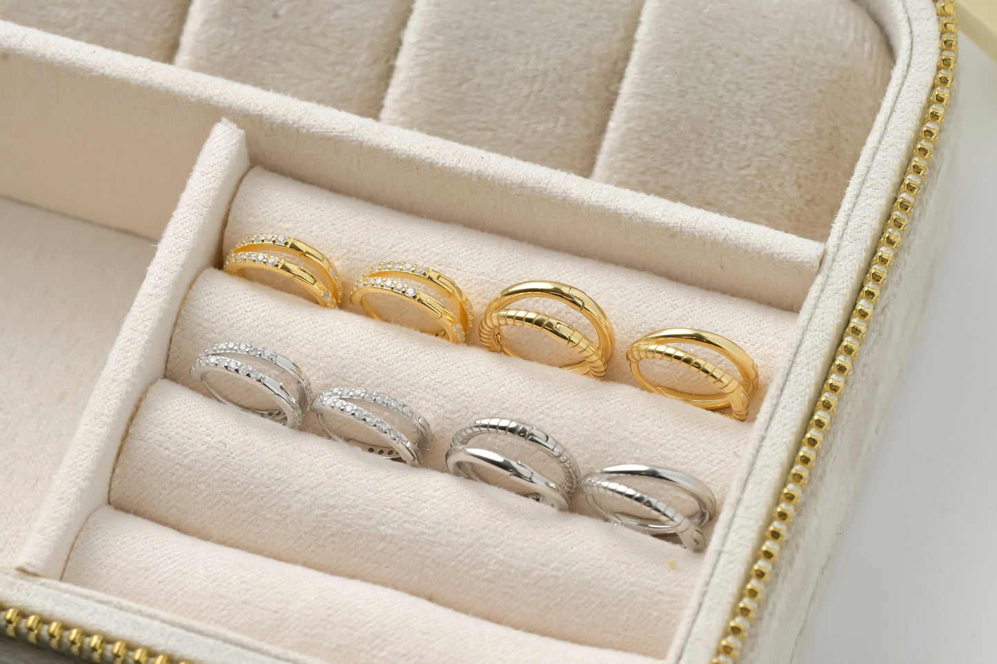 Silver Small Split Hoops