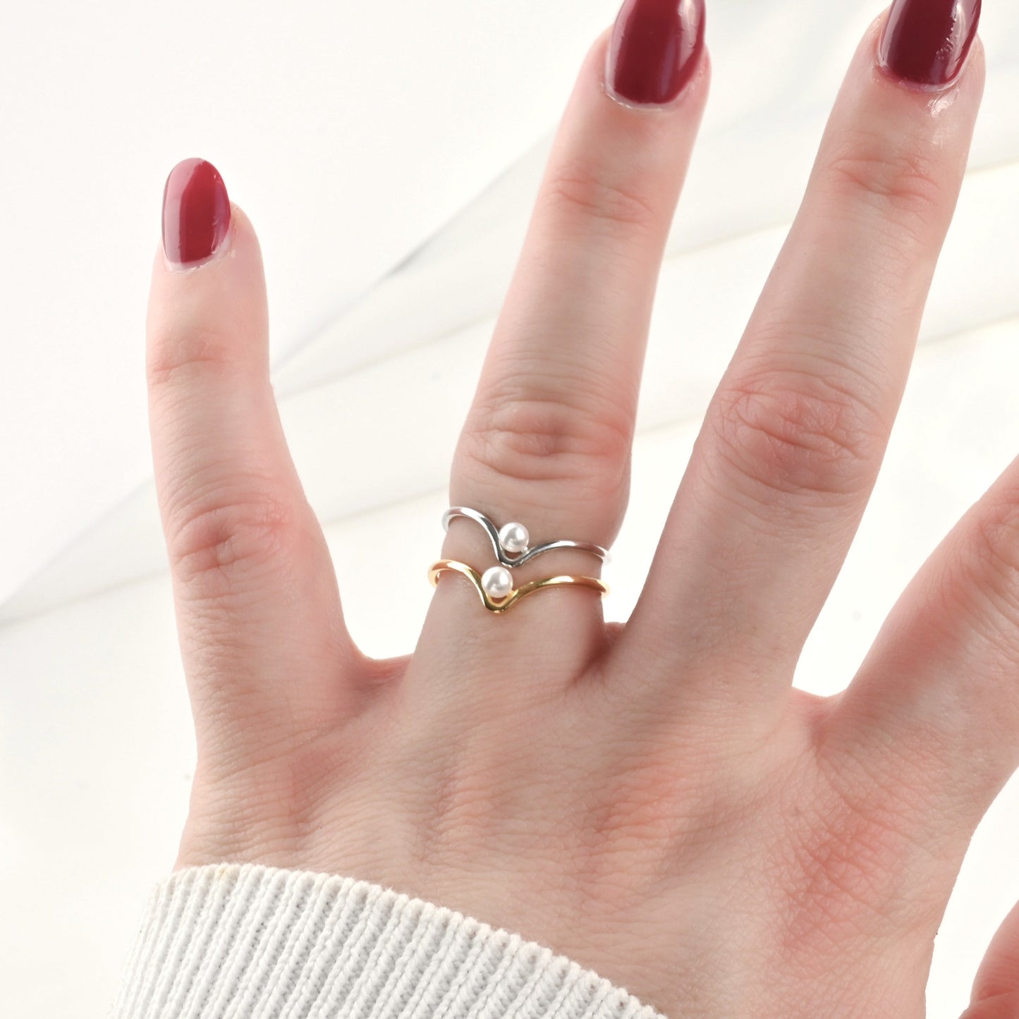 Open Pearl Ring