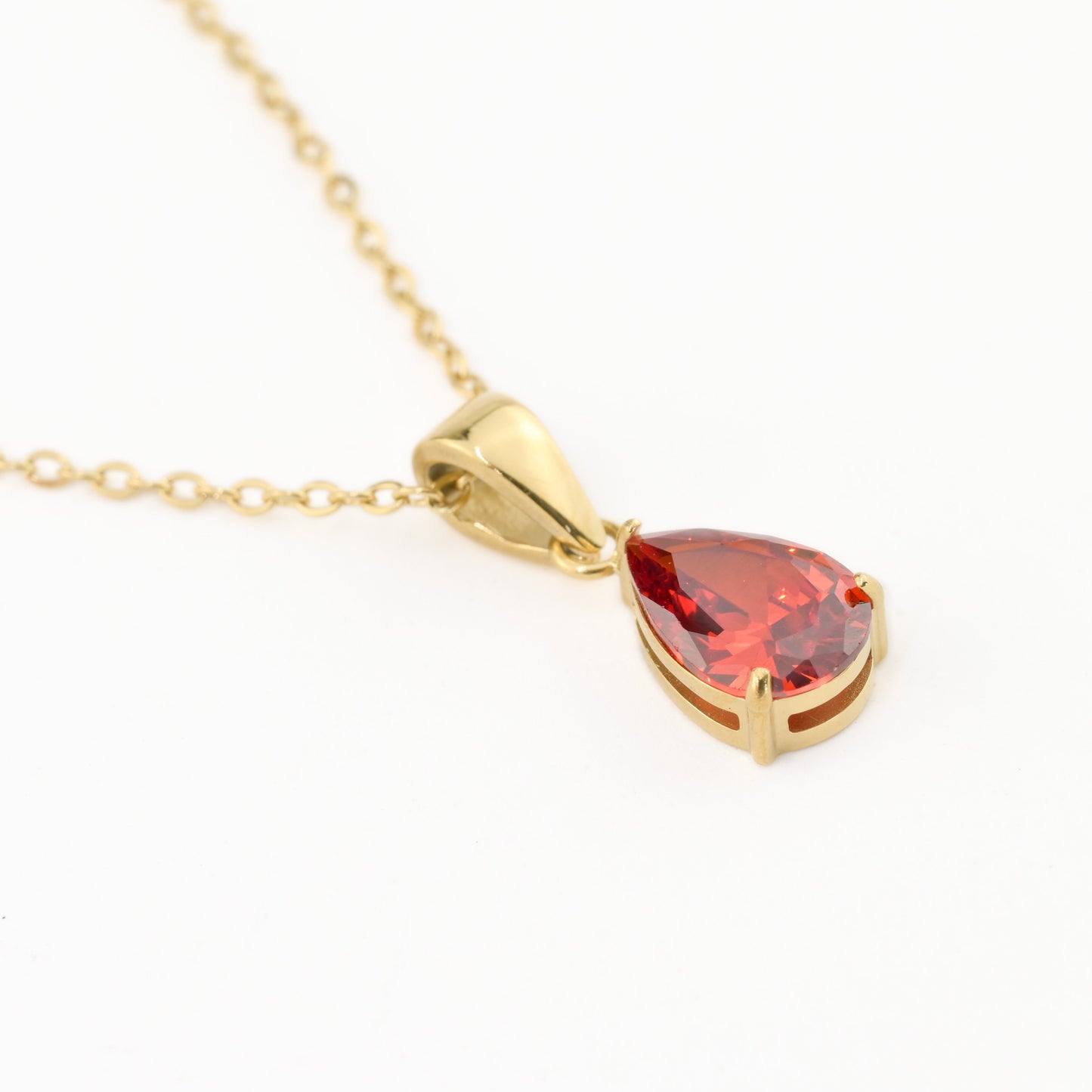 Pear Diamond Necklace - Birthstone Necklace