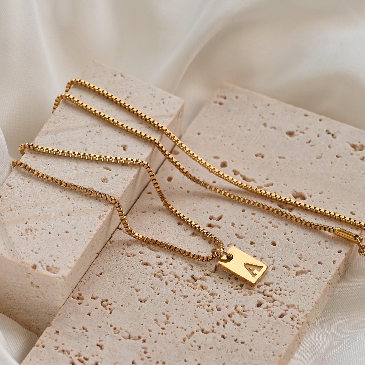 Tag Initial Necklace