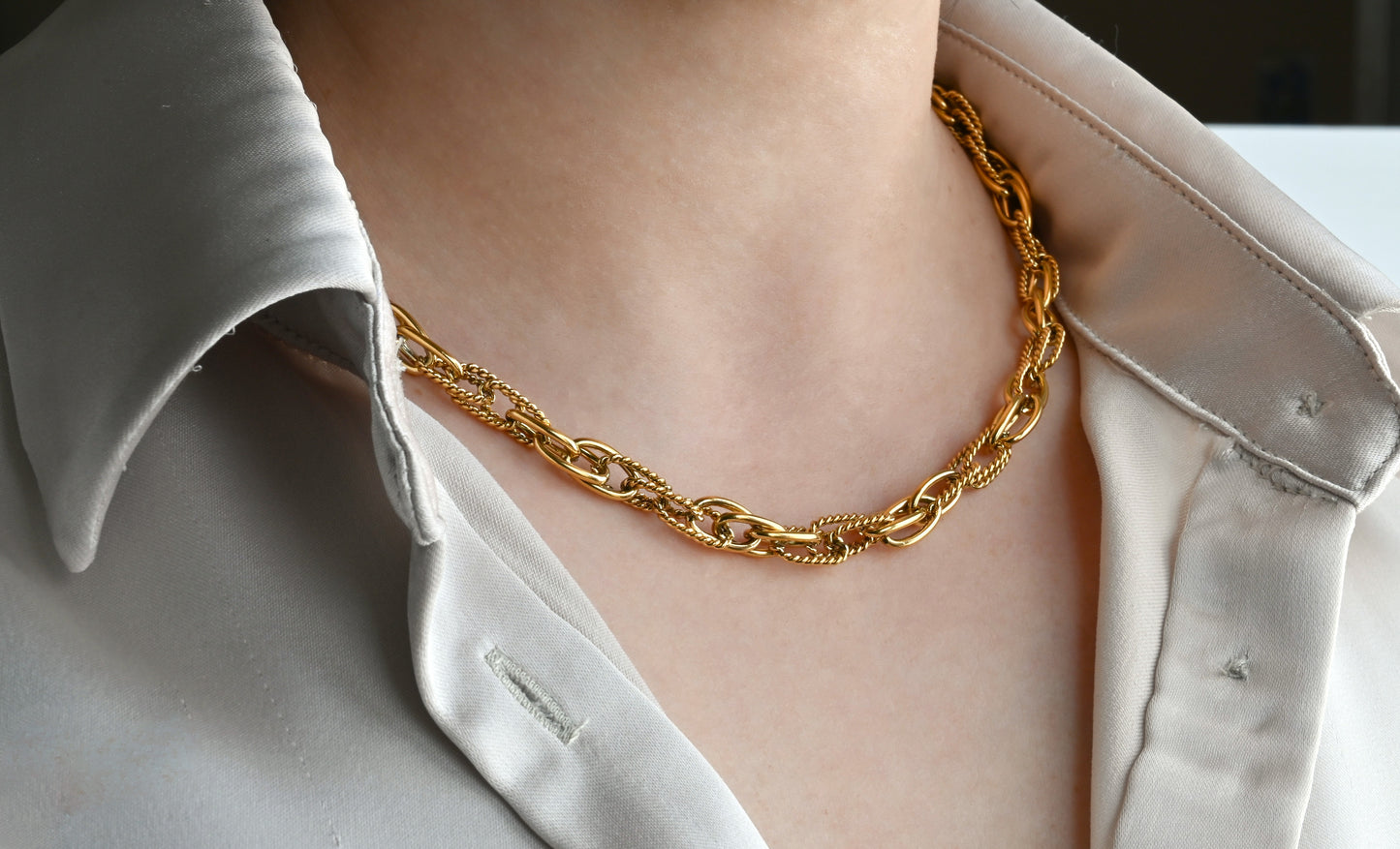 Oval Link Chain Necklace