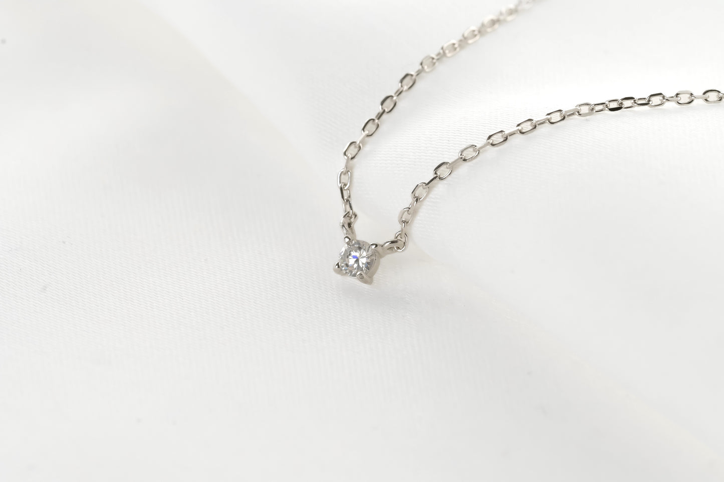 Silver Diamond Necklace