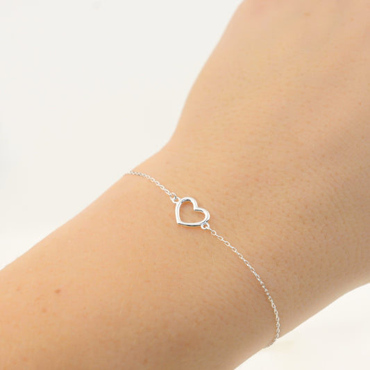 Silver Heart Bracelet