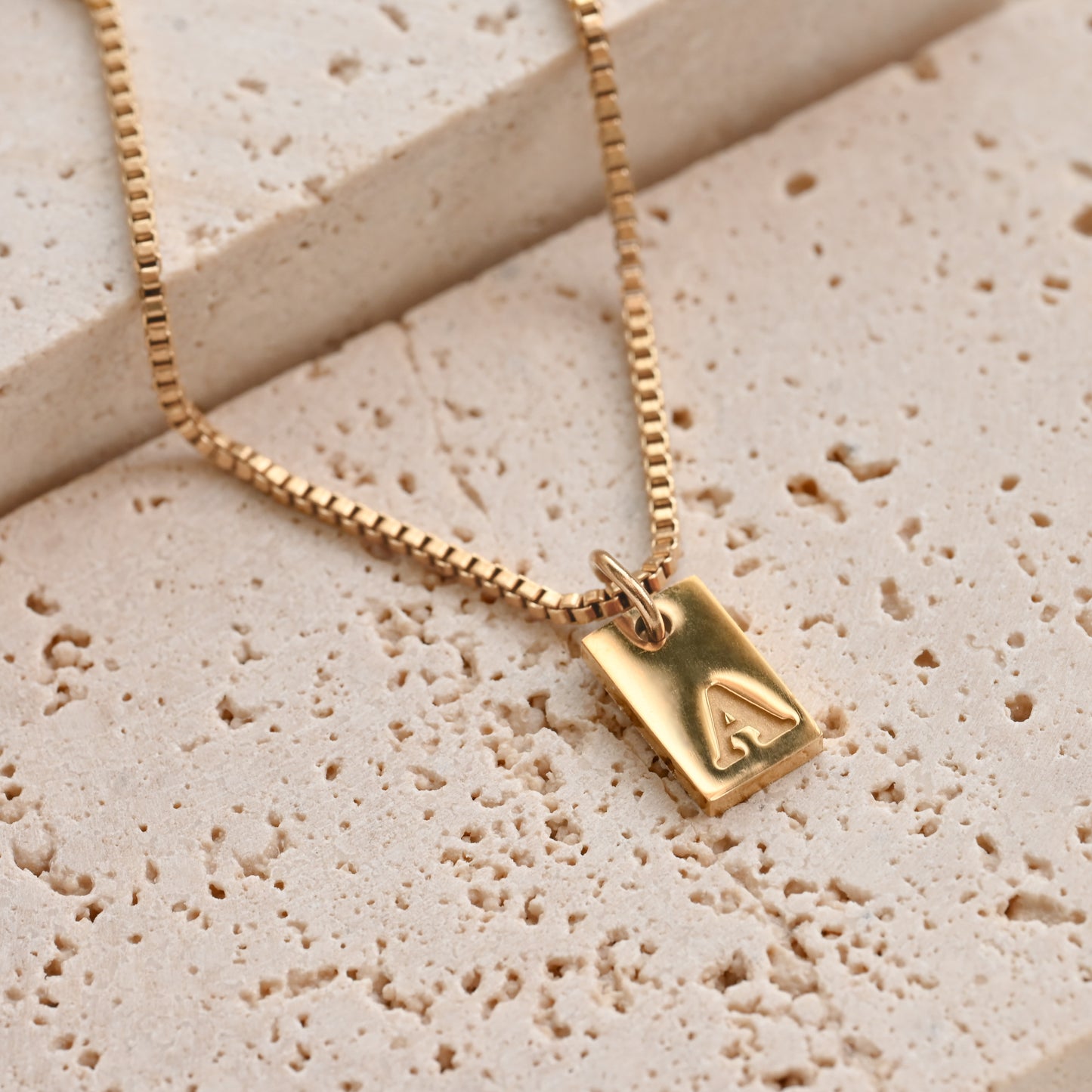 Tag Initial Necklace