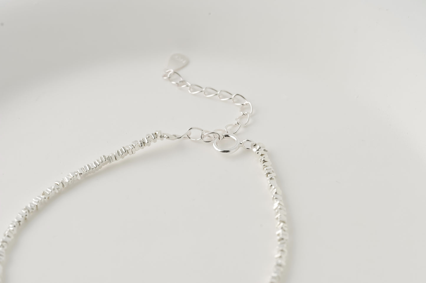 Solid Silver Bead Bracelet