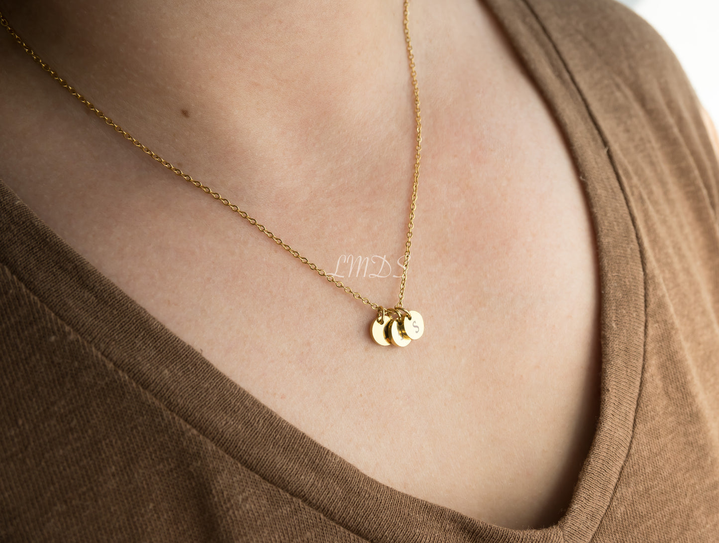 Custom Birth Flower, Birthstone and Initial Necklace