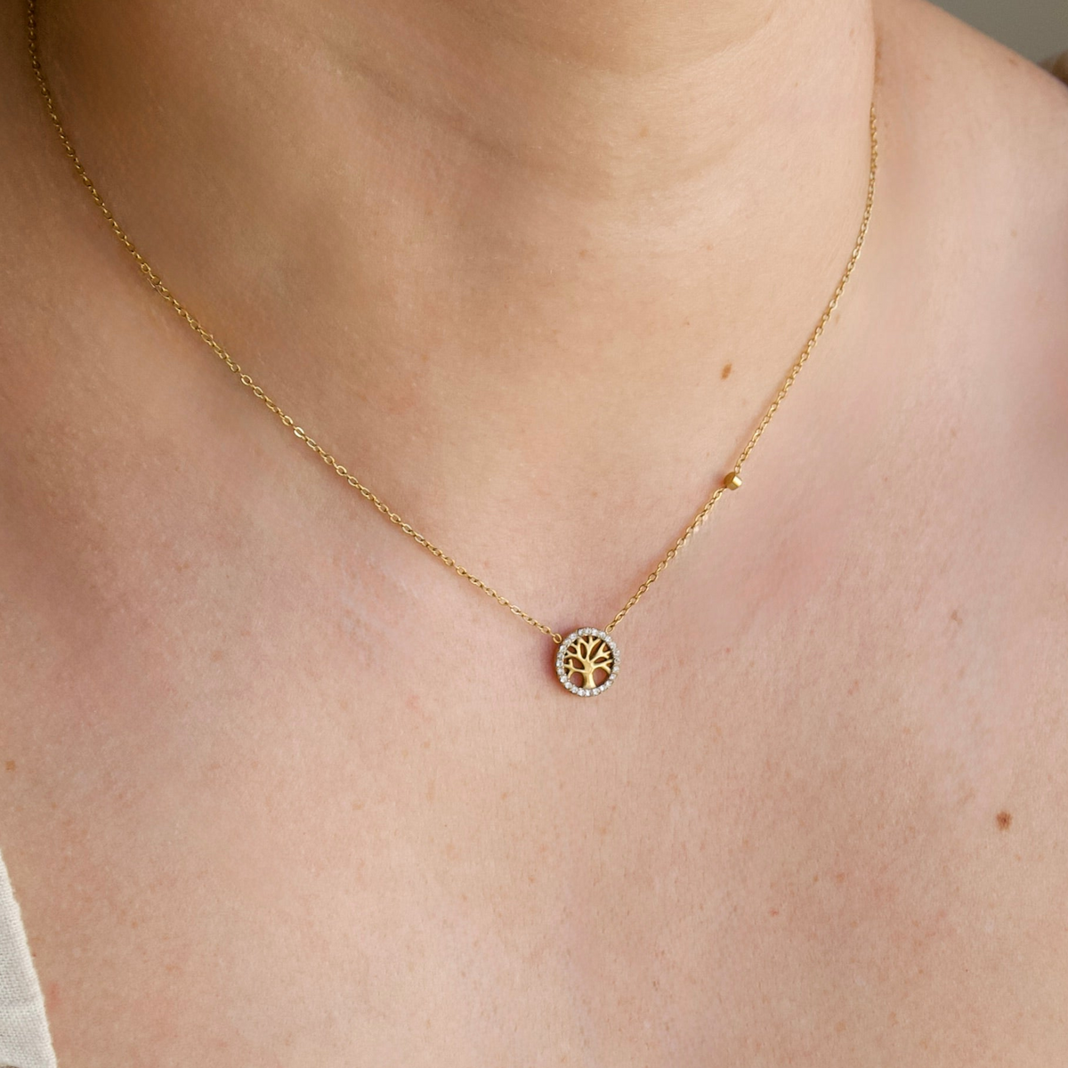 Gold Tree of Life Necklace - Stainless Steel