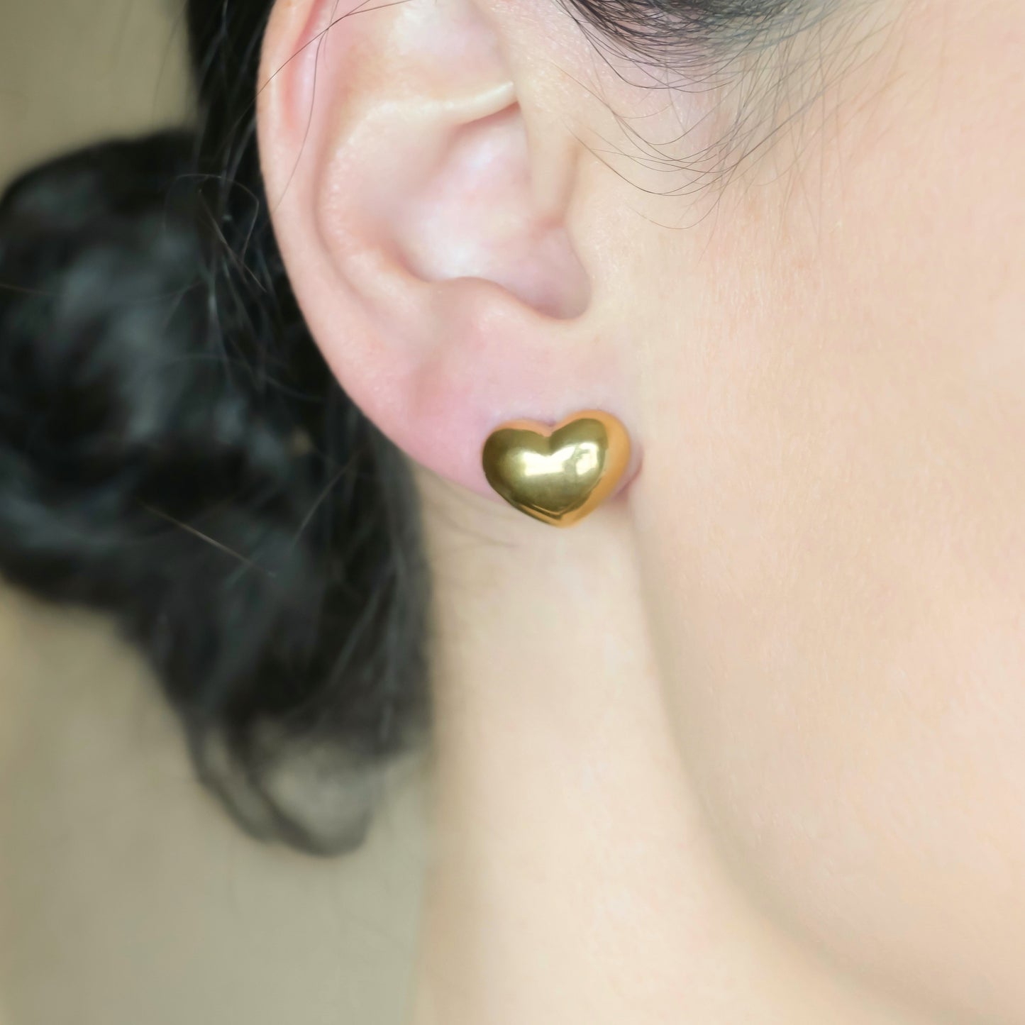 Puffy Heart Studs