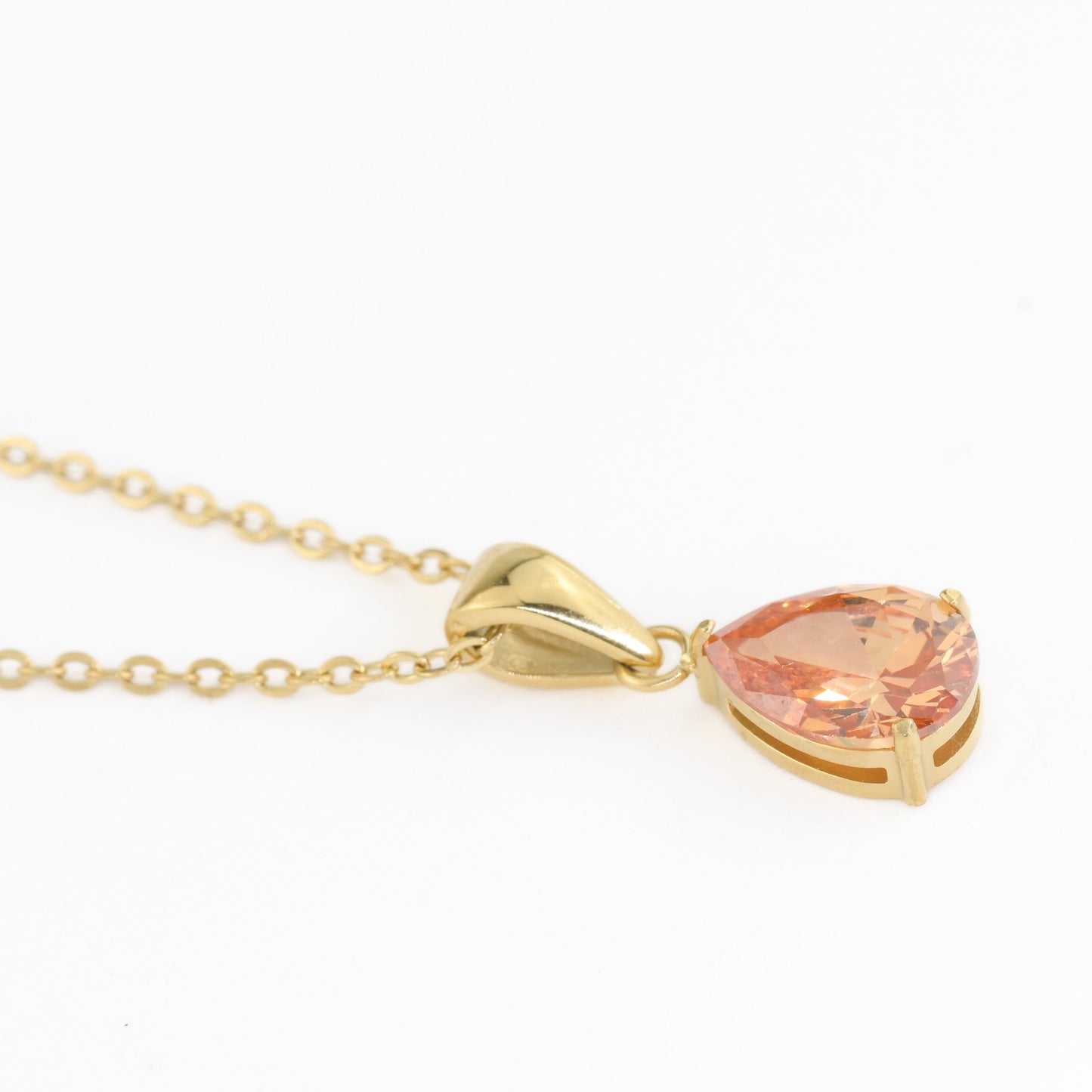 Pear Diamond Necklace - Birthstone Necklace