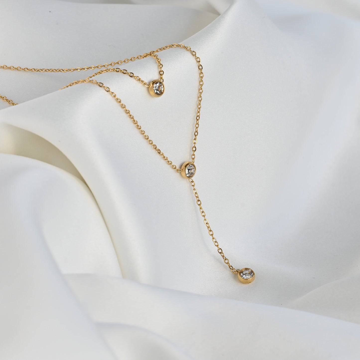 Bezel Trio Necklace