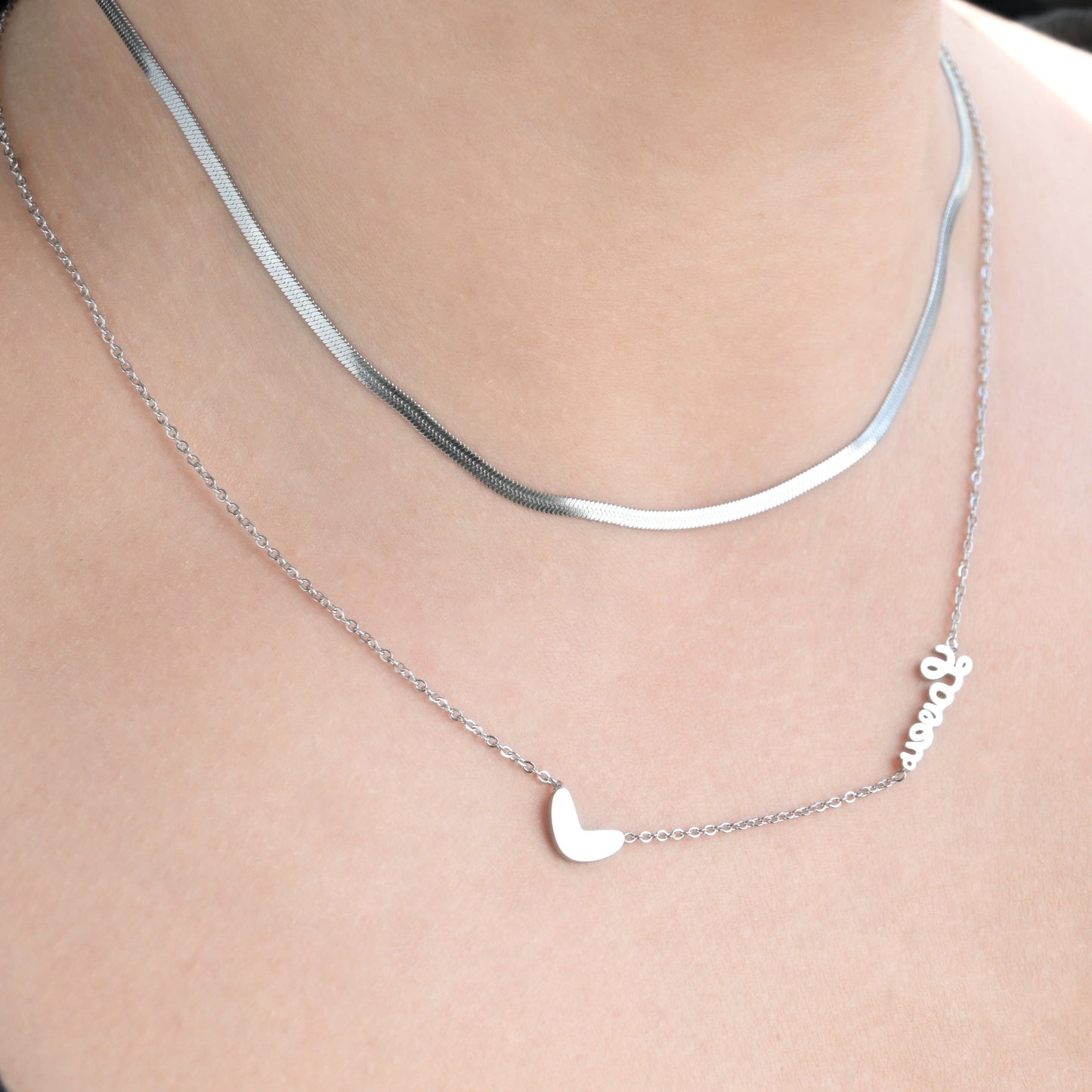 Layered Heart&Love Necklace